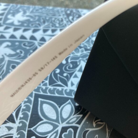 Maui Jim Nahiku MJ 436 05 White Pearl Frame POLARIZED Lens Sunglass Women's New - Picture 5 of 16